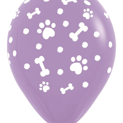 Globos Paw Prints Girl Mix 30cm 25pcs