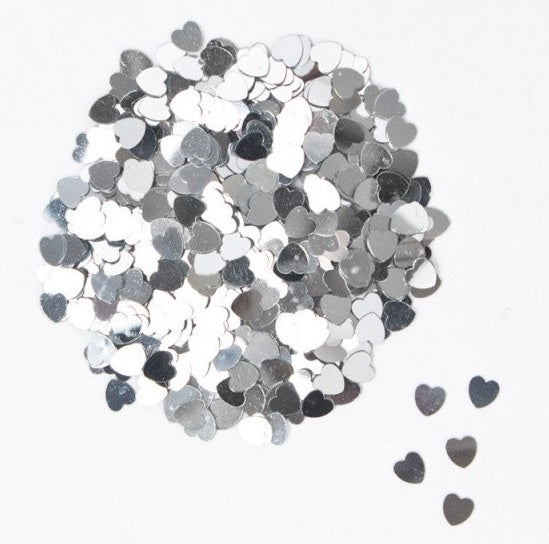Corazones Confeti Plata 14g
