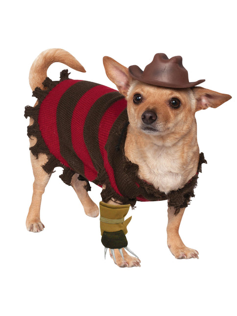 Halloween Disfraz de Freddy Krueger para Perro