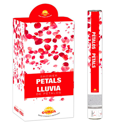 Cañón de Confeti Pétalos de Rosa Rojo 50cm