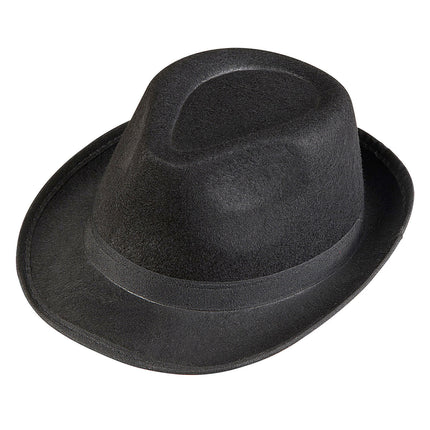 Gángster Sombrero Negro Con Banda Negra