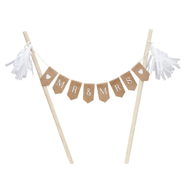Adorno para tarta Mr & Mrs 18cm