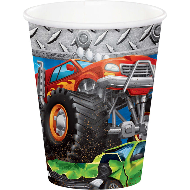 Vasos Monster Truck 256ml 8ud