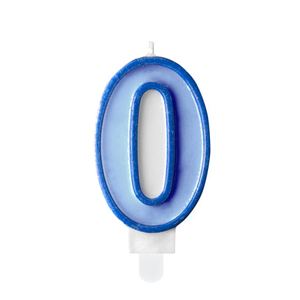 Vela 0 Año Azul 7cm