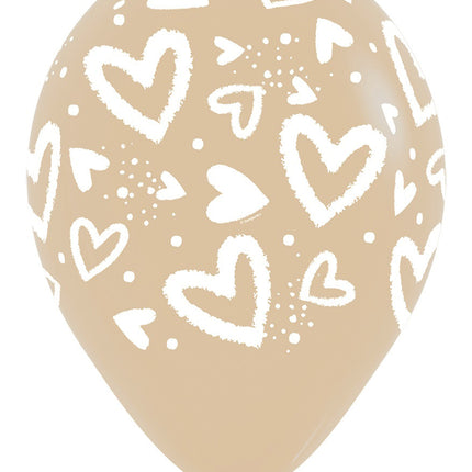 Globos Corazones Brillantes Mix 30cm 25pcs