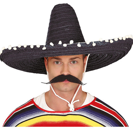 Sombrero Negro/Verde 60cm