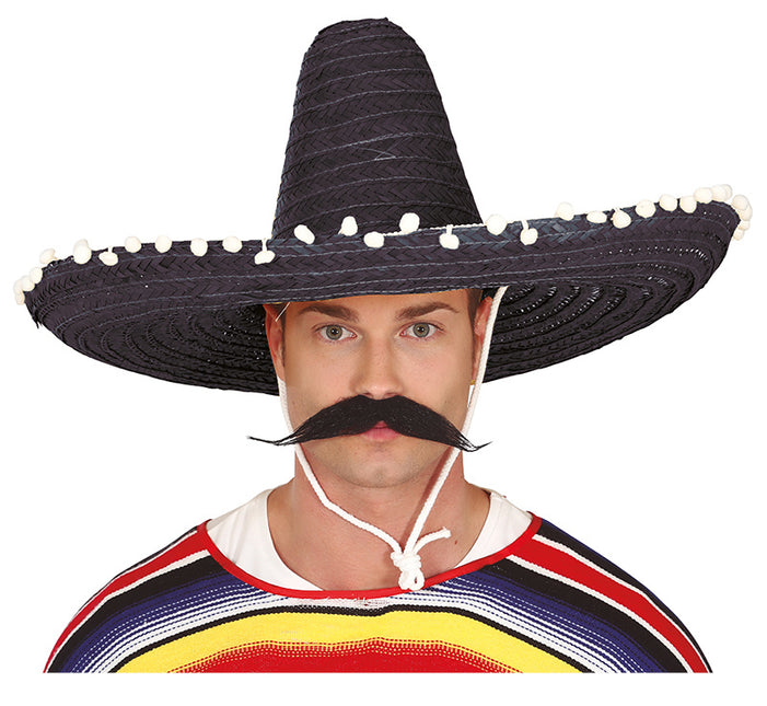 Sombrero Negro/Verde 60cm