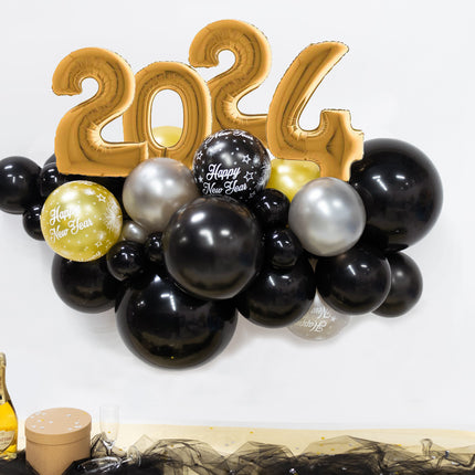 Globos DIY Kit Globos Oro Orgánico Año Nuevo