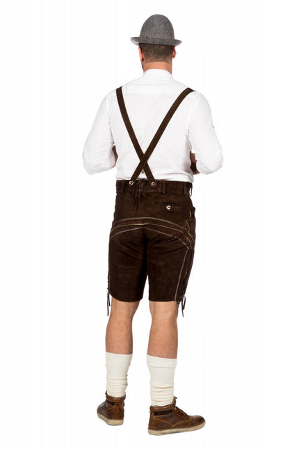 Lederhose marrón oscuro Hombre Corto