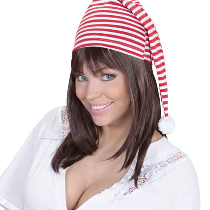 Gorro de dormir rojo blanco