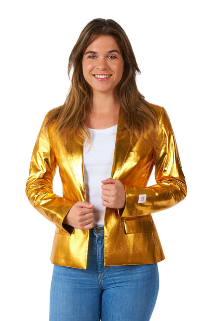 Blazer dorado de mujer <tc>OppoSuits</tc>