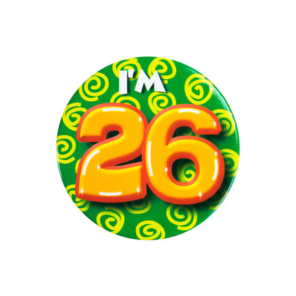 Tengo 26 años Botón 26 5,5cm
