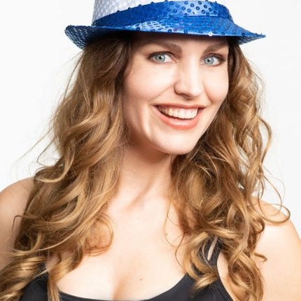 Gorro Purpurina Rojo Blanco Azul
