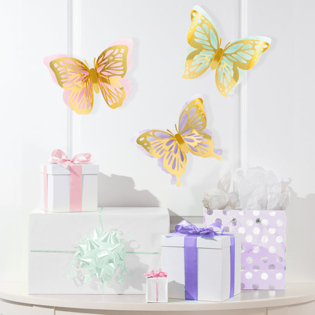 Mariposa Decoración de Pared 3pcs