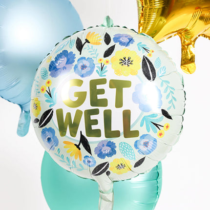 Globo de Helio Get Well Flowers Vacío 45cm