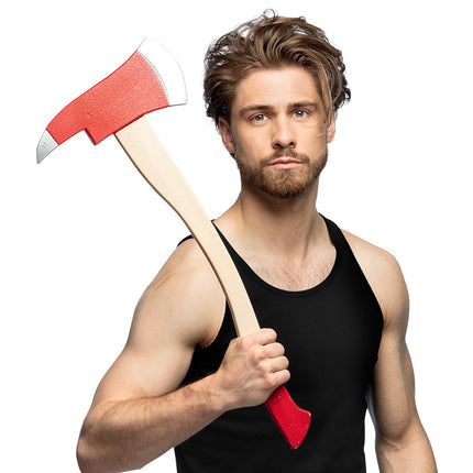 Hacha falsa roja 60 cm