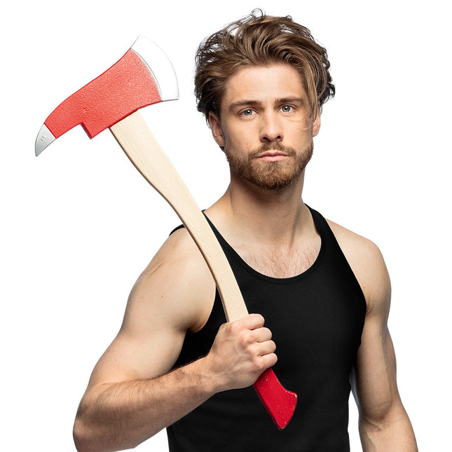 Hacha falsa roja 60 cm