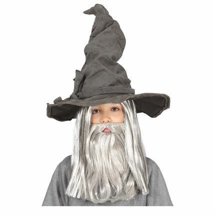 Niño Mago Sombrero Gris