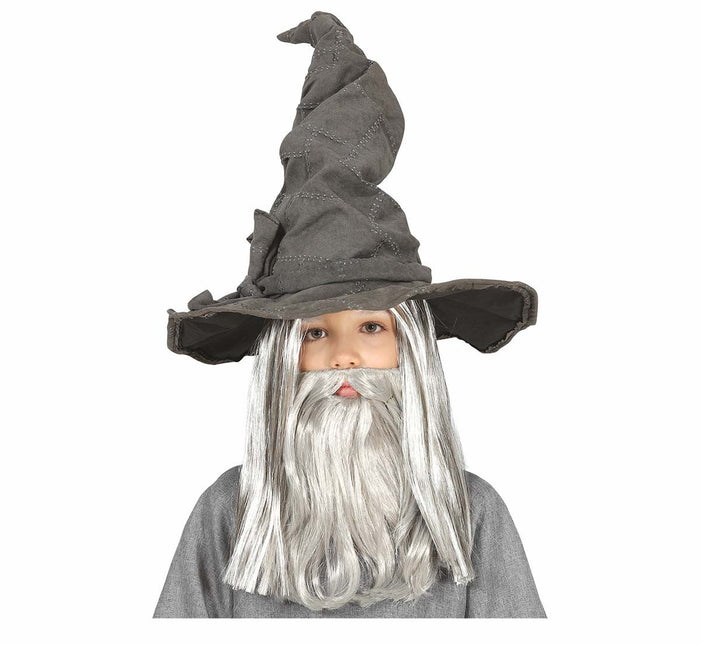 Niño Mago Sombrero Gris