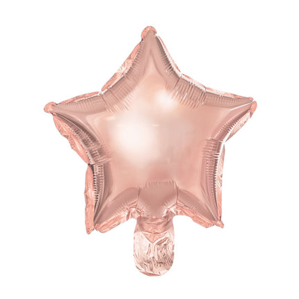 Globo de Helio Estrella Oro Rosa Vacío 25cm 25pcs