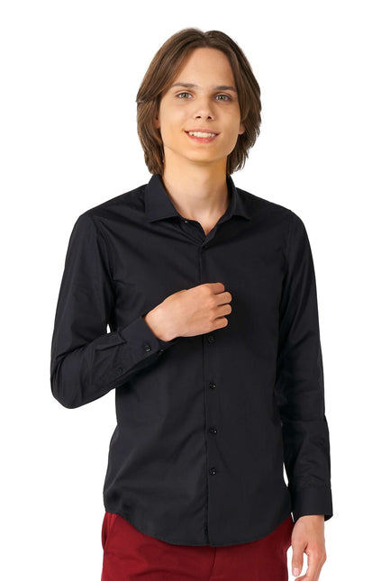 Camisa Negra Niño Adolescente <tc>OppoSuits</tc>