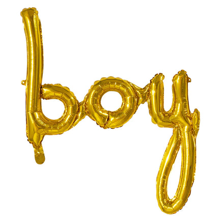 Globo Letra Nacimiento Niño Oro 60cm