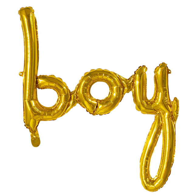 Globo Letra Nacimiento Niño Oro 60cm