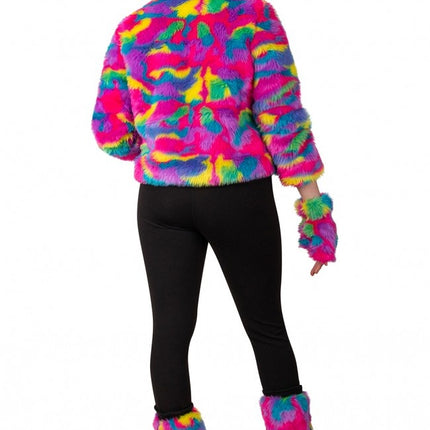 Abrigo de piel Camuflaje Arcoiris