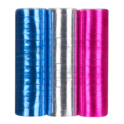 Papel Serpentina de Colores 4m 3uds.