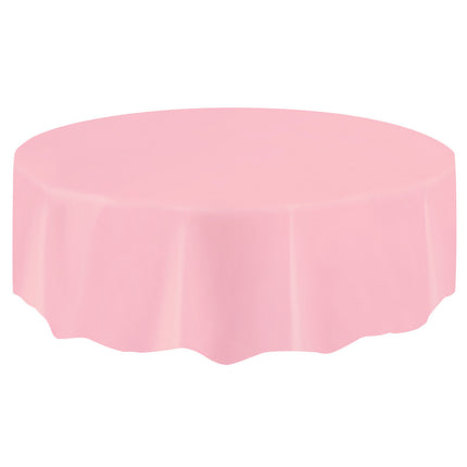 Mantel Rosa Claro Redondo 2.13m