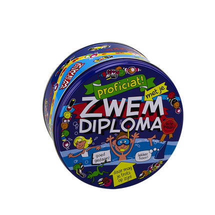 Tambor de caramelo Certificado de natación 14cm