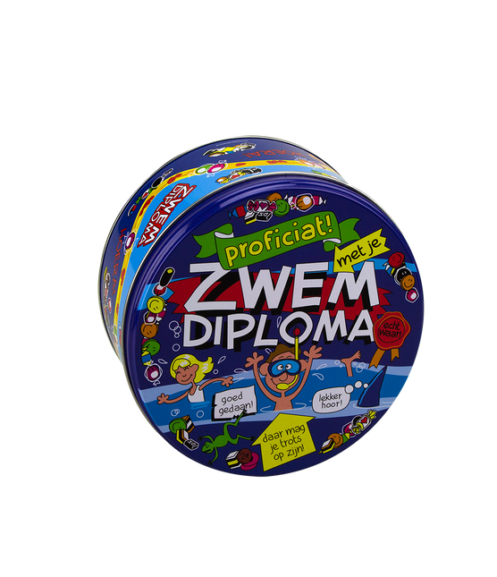 Tambor de caramelo Certificado de natación 14cm