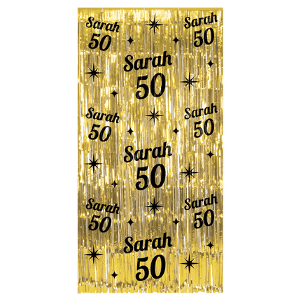 Cortina de puerta Sarah Oro Negro