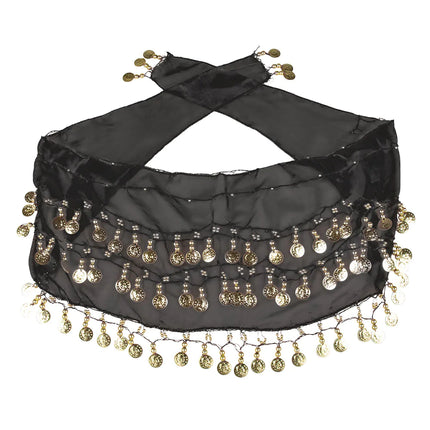 Juego de accesorios Bailarina del Vientre Negra 4 piezas