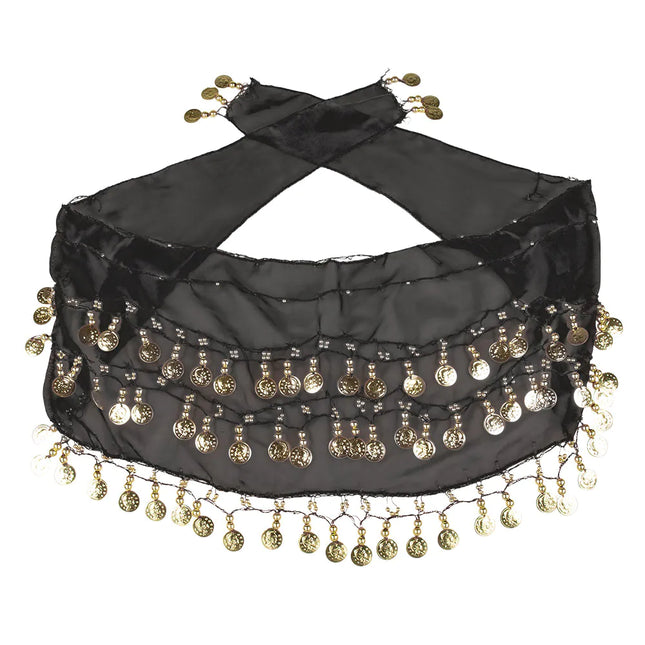 Juego de accesorios Bailarina del Vientre Negra 4 piezas
