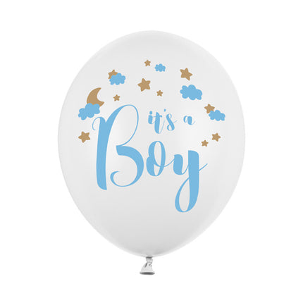 Globos Blancos Es Un Niño 30cm 6pcs