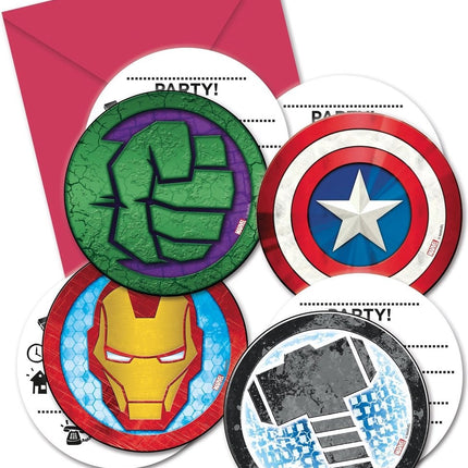 Invitaciones Vengadores 6uds.