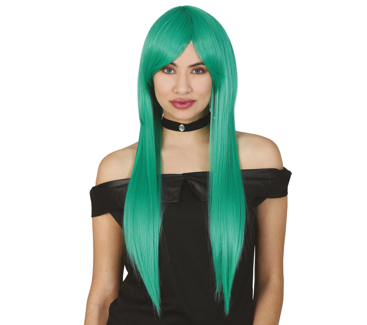 Peluca Verde Pelo Largo