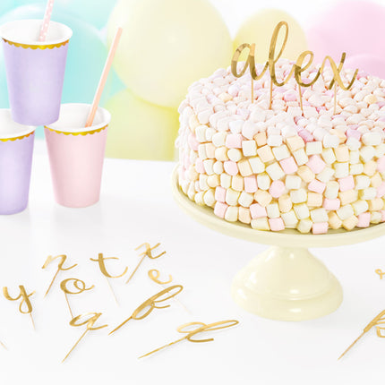 Adornos para tartas Alfabeto 12cm 53pcs