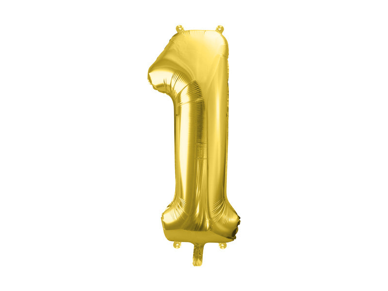 Globo Figura 1 Año Oro Vacío 72cm