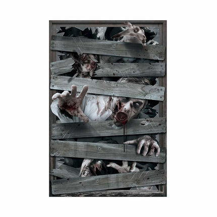 Decoración para ventanas de Halloween Zombies