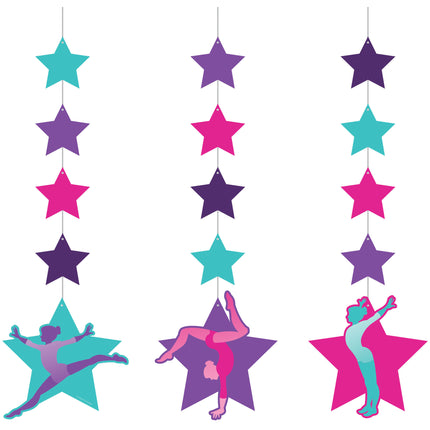 Decoración colgante Gimnasia 81cm 3pcs