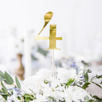 Pica Números Oro 25.5cm 11pcs