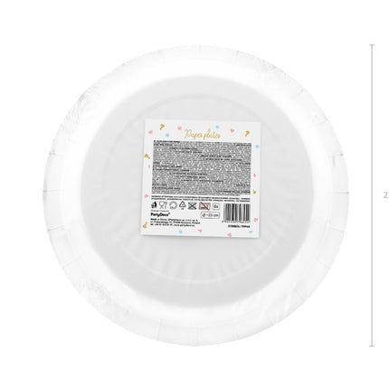Platos de Revelación de Sexo 23cm 6pcs