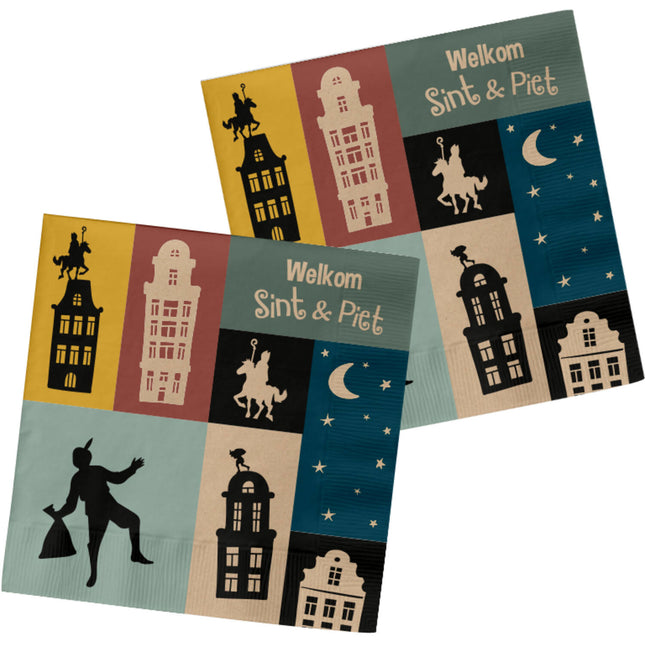 Servilletas Welcome Sint En Piet 33cm 20pcs