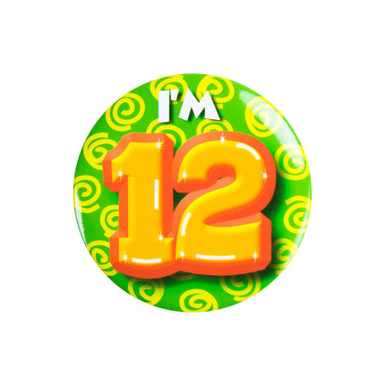 Soy 12 Botón 12 Años 5,5cm