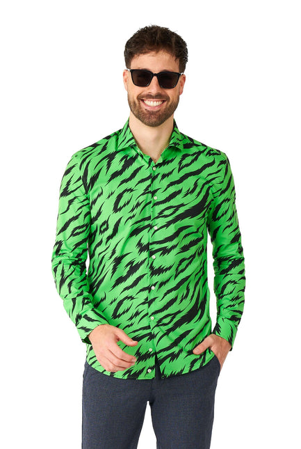 Camisa Verde Tigre Hombre <tc>OppoSuits</tc>