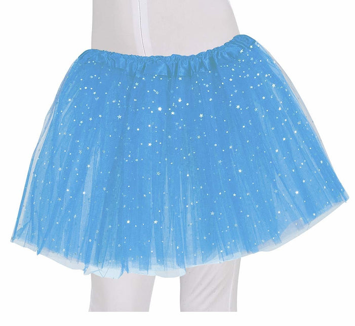 Tutú Azul Claro Estrellas 30cm