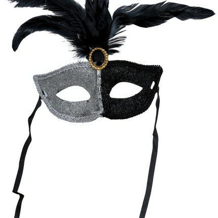 Máscara Ocular Veneciana Negro Plata