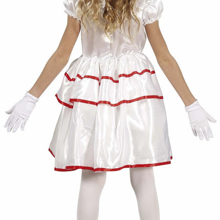 Disfraz de Payaso de Halloween Blanco Niña
